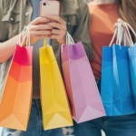 shopping bags in a person's hands