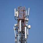 mobile tower with equipment stack
