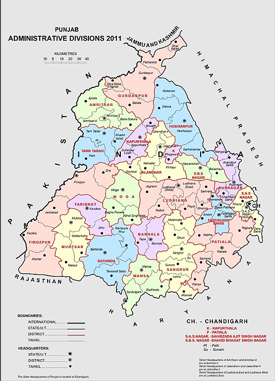 Map of Punjab