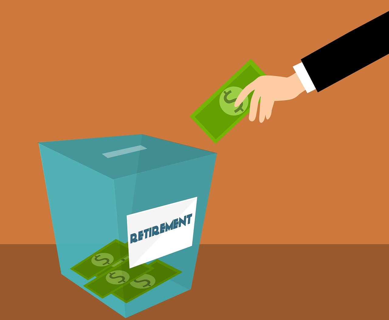 hand with note and a piggy bank